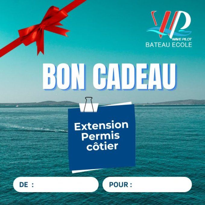 carte cadeau extension permis cotier