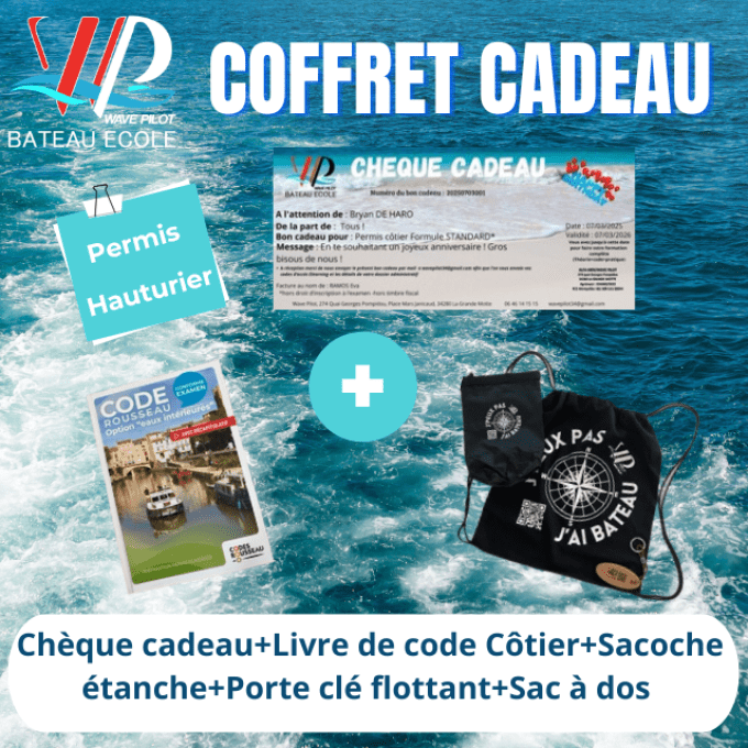 Chèque cadeau ou BOX Cadeau Permis Hauturier 