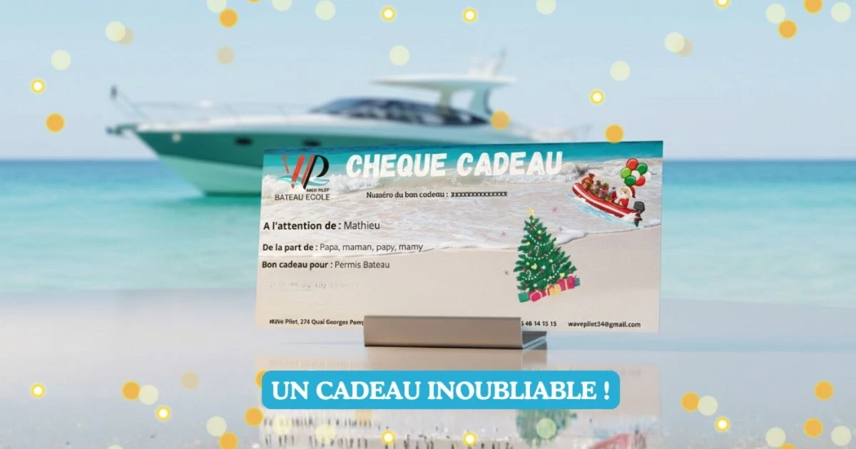 Cheque cadeau permis bateau